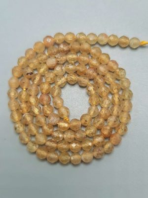 Perles facettées apatite jaune 4mm