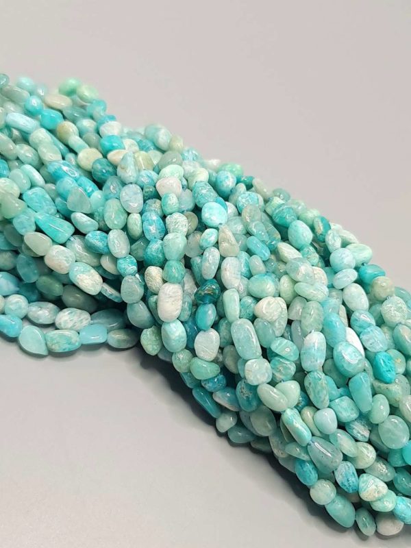 perles amazonite nuggets 6 - 8mm