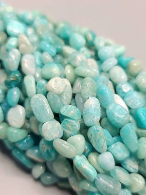 perles amazonite nuggets 6 - 8mm