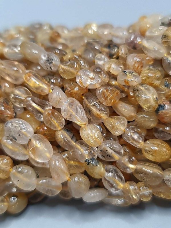 perles quartz rutile nuggets