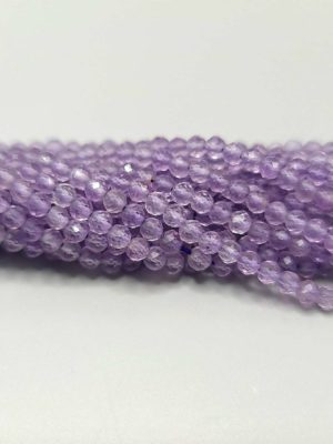 perles amethyste facettée 3mm