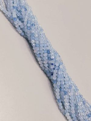 perles facetté aigue marine 3mm