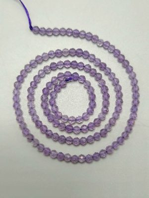 perles amethyste facettée 3mm