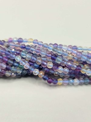 perles fluorite facettée 3mm