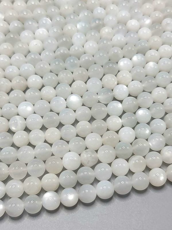 perles pierre de lune AA 6mm, fil 40cm