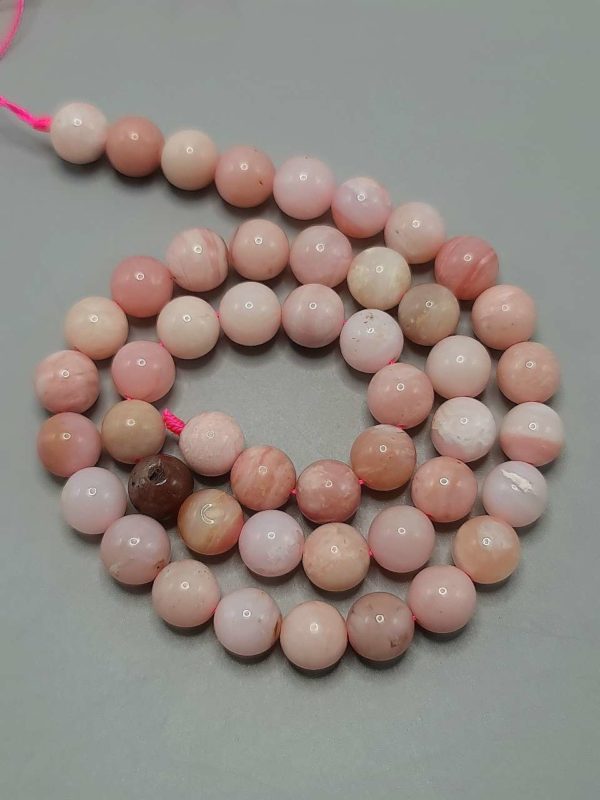 Perles opale rose Pérou 8mm