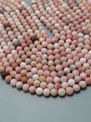 Perles opale rose Pérou 8mm