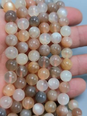 perles pierre de lune multicolore A 8 mm