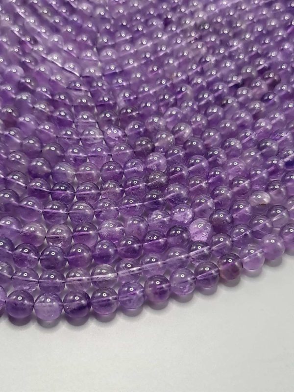Perles améthyste claire 8mm