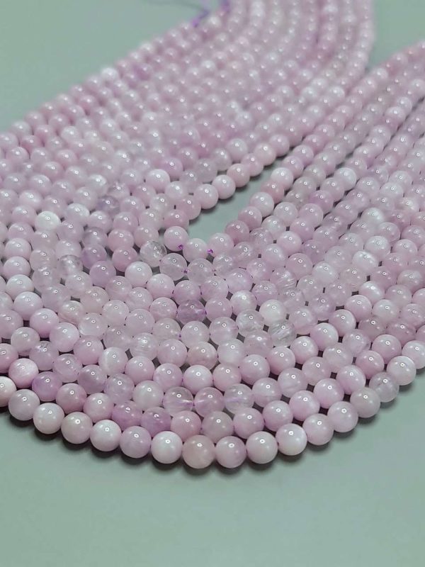 perles kunzite AA 6mm