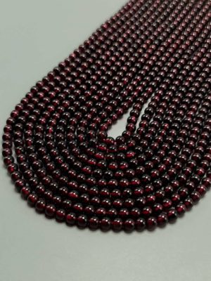 Perles grenat AA 4mm