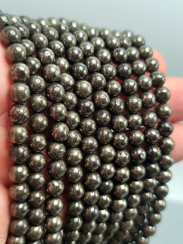Perles pyrite 6mm