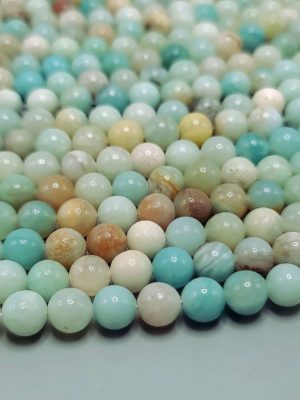 perles amazonite multicolore 8mm