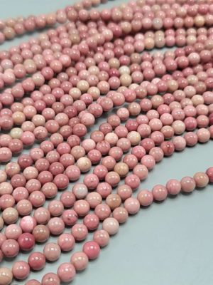 perles de rhodonite rose 8mm