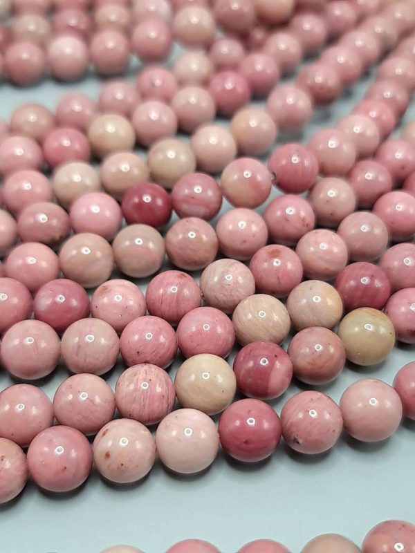 perles de rhodonite rose 8mm