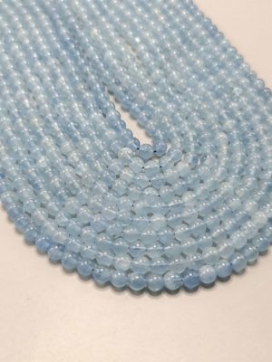 perles aigue marine AA 6mm