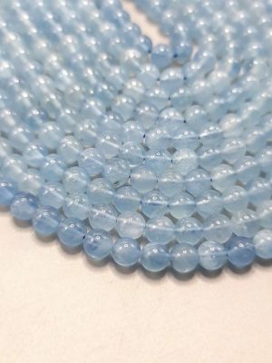 perles aigue marine AA 6mm