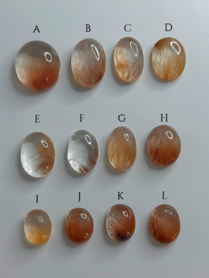 Cabochon quartz rutile cheveux d'ange