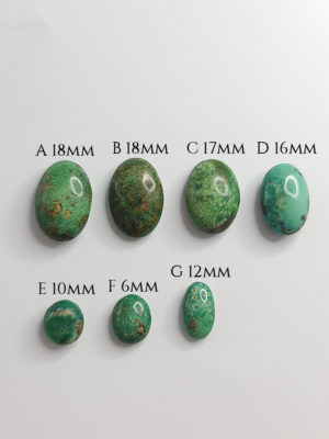 Cabochon turquoise d'iran vert