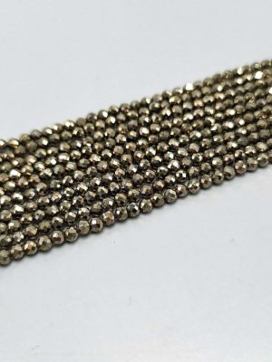 Perles facettés pyrite 3mm