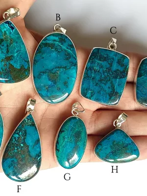 pendentif chrysocolle argent 925