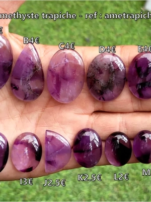 Cabochon amethyste trapiche - ref : ametrapiche01