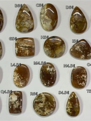 cabochon agate brune