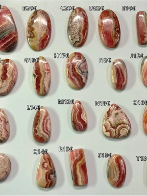 cabochon rhodochrosite - ref : rhodochrosite01