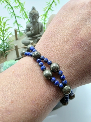 Bracelet clarté mentale lapis lazuli pyrite