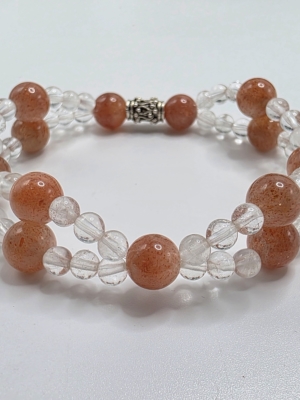 Bracelet vitalité pierre de soleil cristal de roche