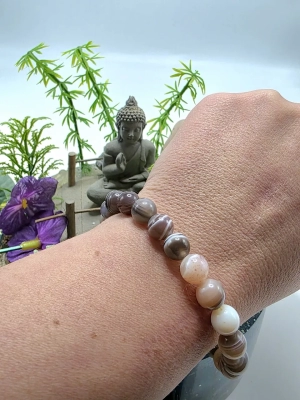 Bracelet douceur et ancrage agate du botswana