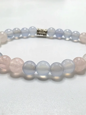 Bracelet communication calcédoine