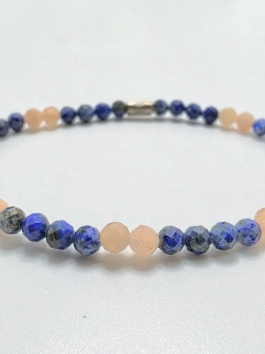 Bracelet intuition et tranquillité sodalite pierre de lune peche