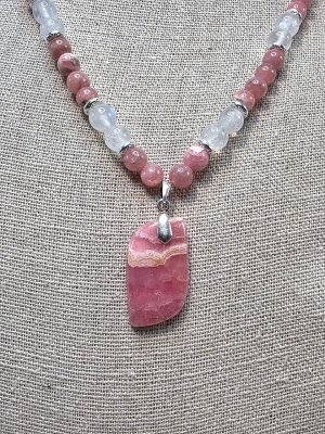 Bracelet guérison émotionnelle rhodochrosite péristérite