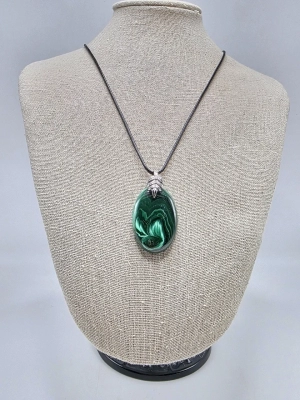 Pendentif énergie positive malachite