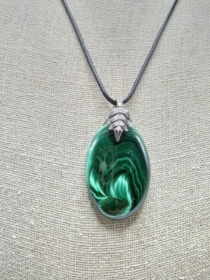 Pendentif énergie positive malachite