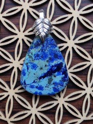 Pendentif Azurite Chrysocolle