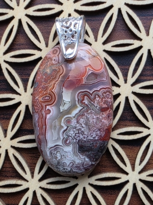 Pendentif agate crazy lace